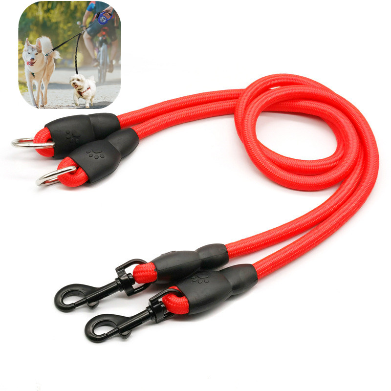 Leather Strap Quick Release - Hondenriem Dubbele Riemen Voor Honden Lopen
