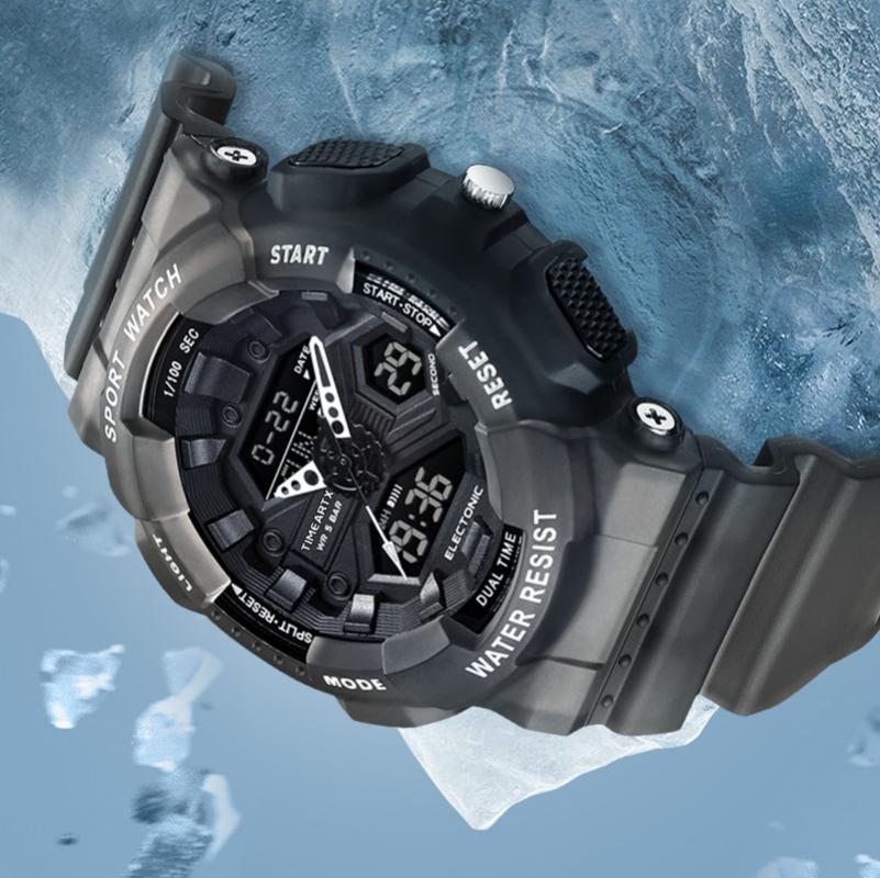 Rubber Strap Diver - TIMEARTX herenhorloge Luxe multifunctioneel polshorloge met