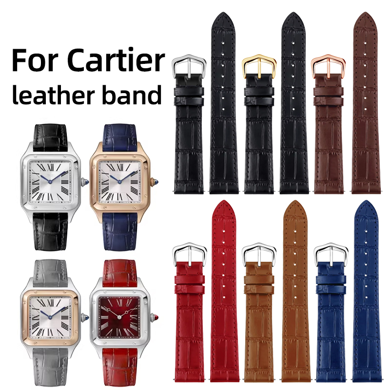 Cartier Watch Santos - 15mm 17mm 18mm 20mm lederen band