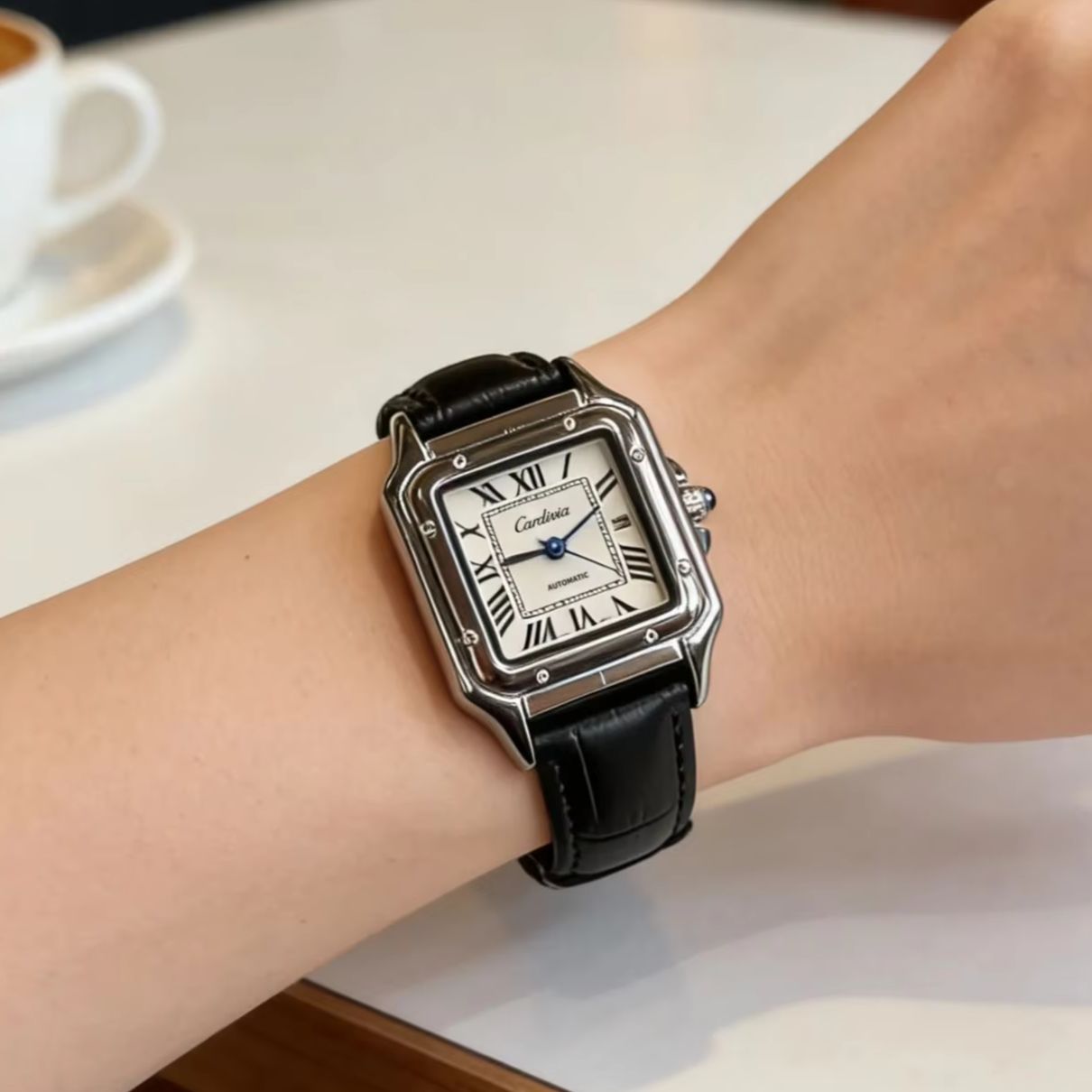 Cartier Watch Santos - Retro vierkant dameshorloge met quartz uurwerk,