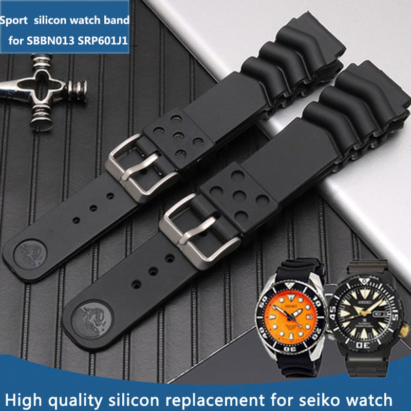 Seiko Watch 5 Sports - Sportieve siliconen rubberen horlogeband voor Seiko