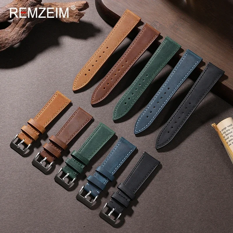 Leather Strap Quick Release - Gekke Paard Quick Release Lederen Horloge