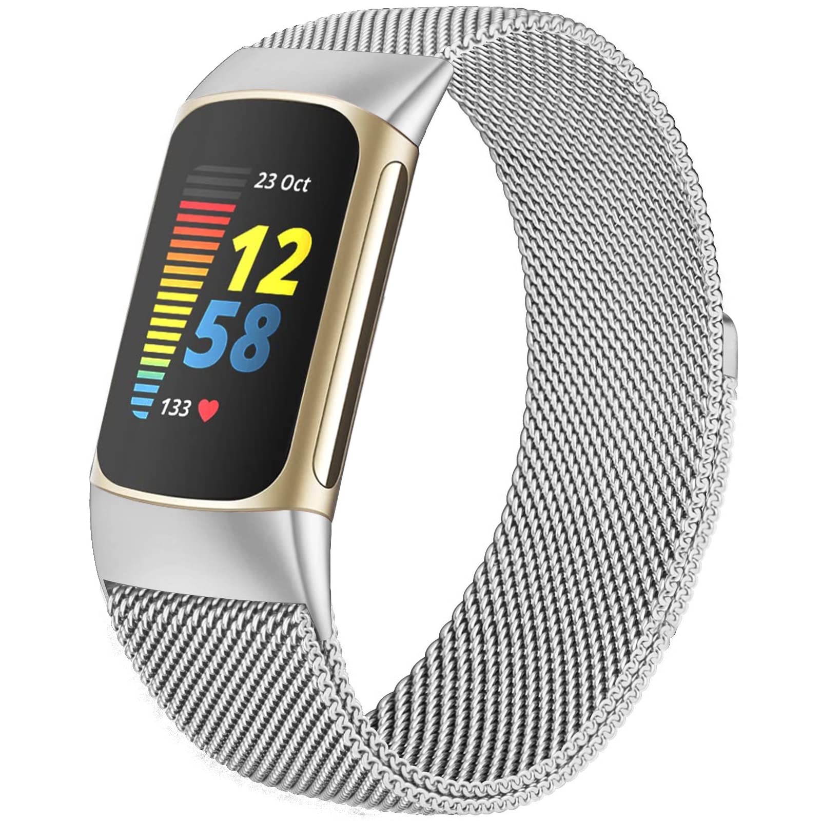 Milanese Loop Magnetic - Milanese lus voor fitbit charge 6