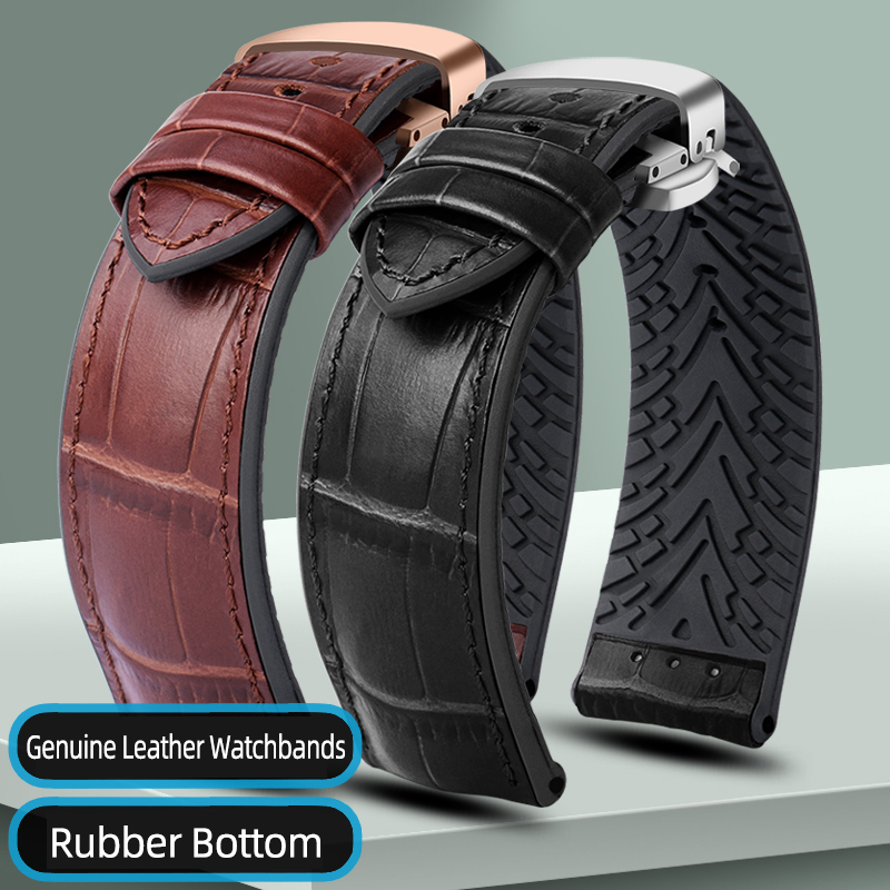 Omega Watch Speedmaster - Lederen Horlogebanden 19/20/21/22Mm Rubberen Onderkant Horloge