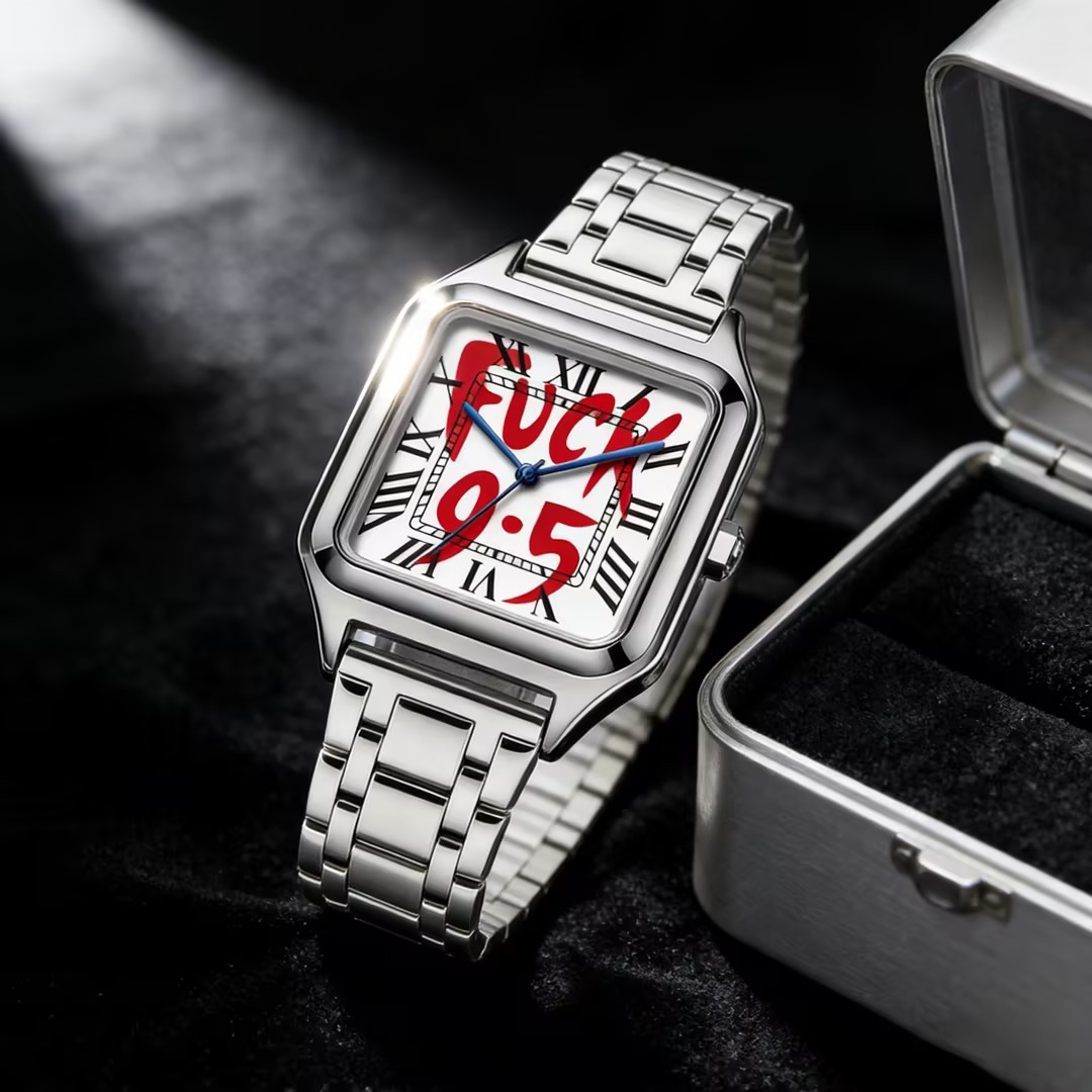 Cartier Watch Santos - FUCK9.5 Roestvrij staallegering Vierkante wijzerplaat Eenvoudig