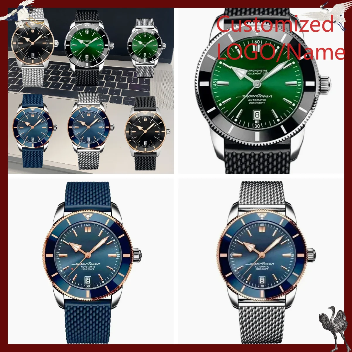Rubber Strap Diver - A1212 Store Op Maat Gemaakte Horloges