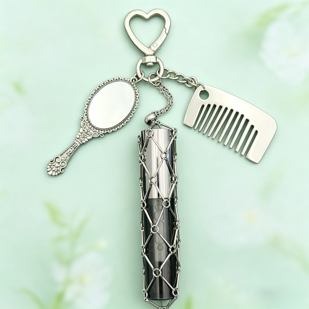 Mesh Strap Metal - Vintage metalen mesh lippenstifttas sleutelhanger draagbare
