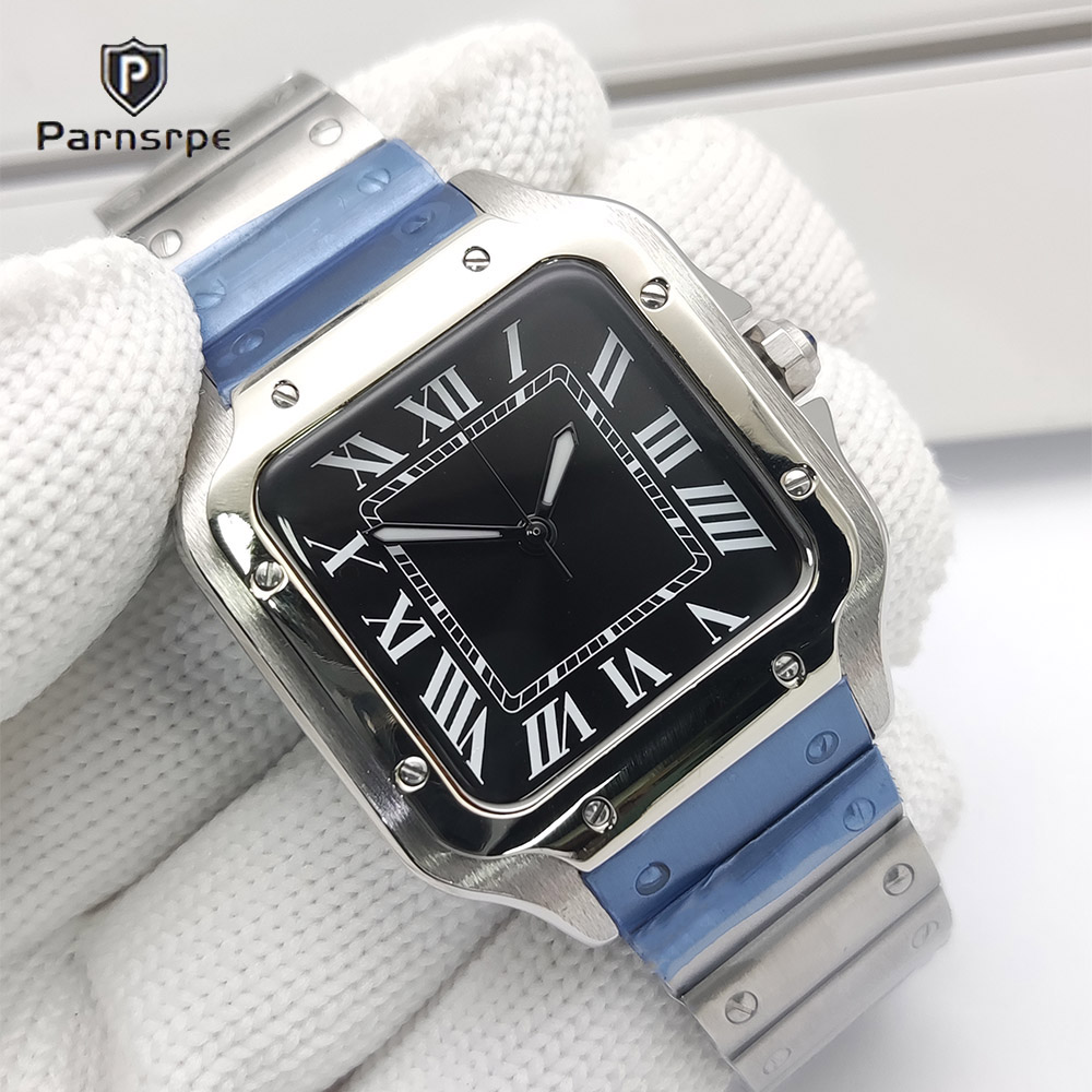 Cartier Watch Santos - Herenhorloges Vierkante Kast Nieuwe NH35 Horloge