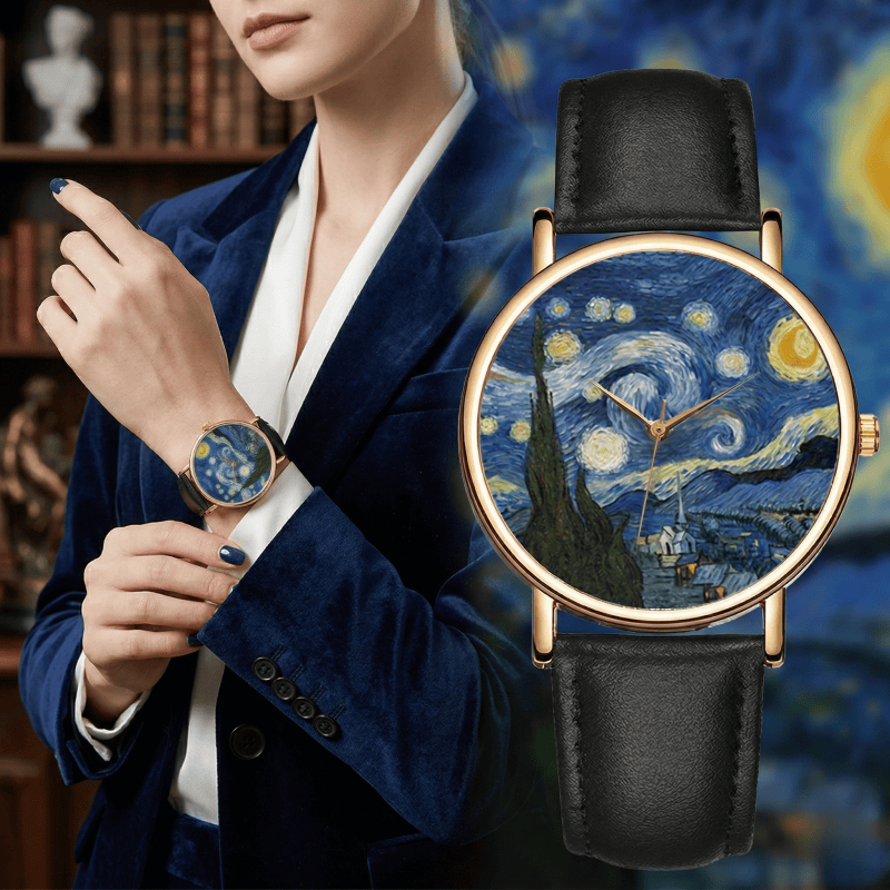 Leather Watch Band Men - Van Gogh Schilderij Horloges voor Dames