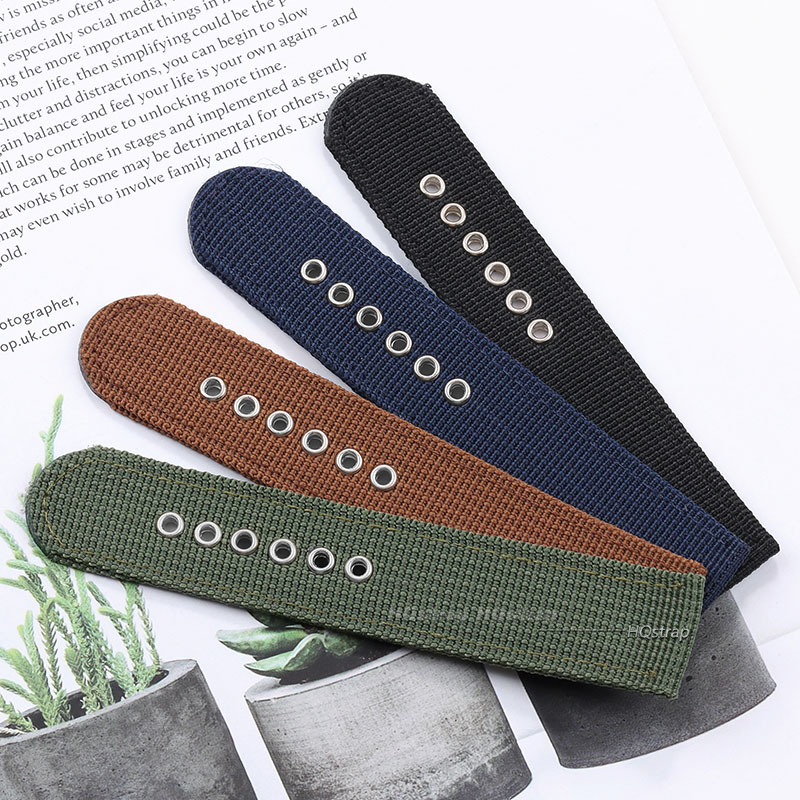 Nylon horlogeband bruin groen  - Nato Strap Nylon recensie en prijs