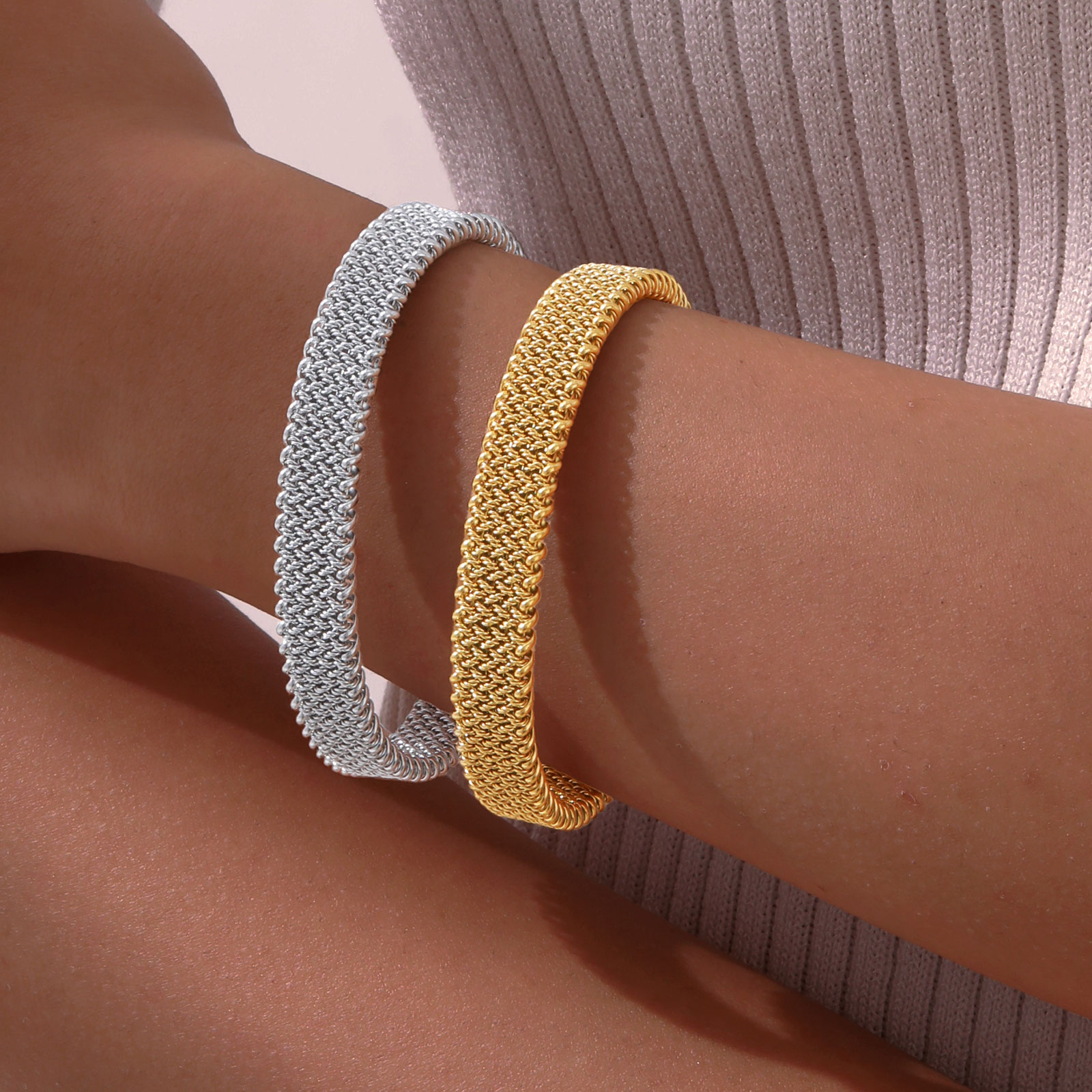 10 mm gevlochten stretchband o - Mesh Strap Metal recensie en prijs