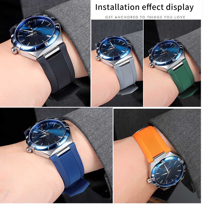 Gekerfde siliconen rubberen ho - Omega Watch Constellation recensie en prijs