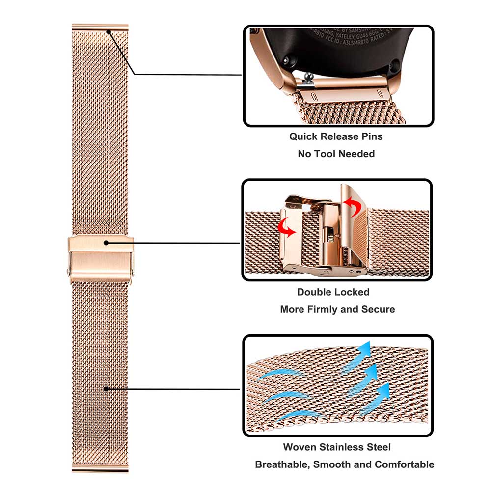 Metalen band voor Samsung Gala - Mesh Strap Metal recensie en prijs