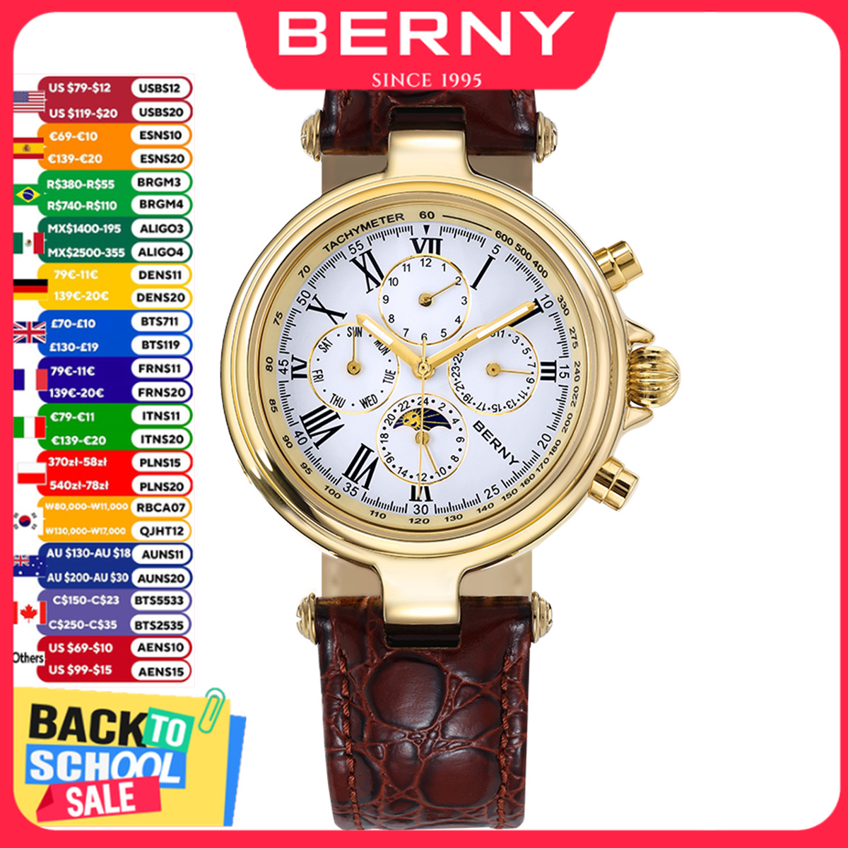 BERNY Retro Automatisch Herenh - Seiko Watch Prospex recensie en prijs