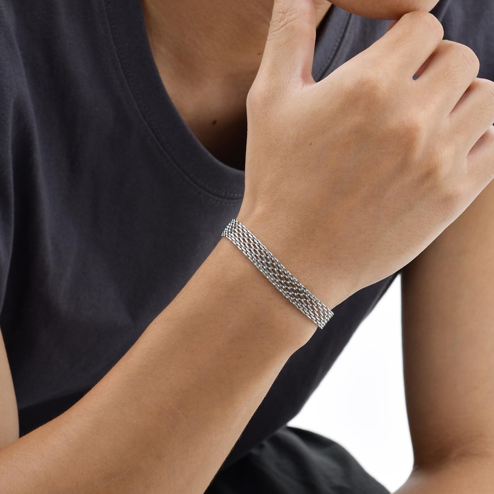 3/8 mm mesh riem kettingarmban - Mesh Strap Metal recensie en prijs