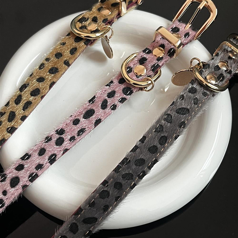 Kleine halsband met luipaardpa - Leather Strap Quick Release recensie en prijs
