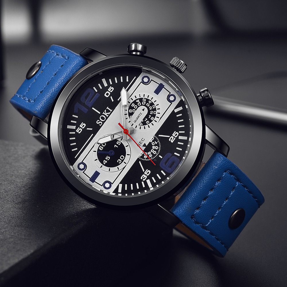 Strak herenhorloge, chique bru - Leather Watch Band Men recensie en prijs