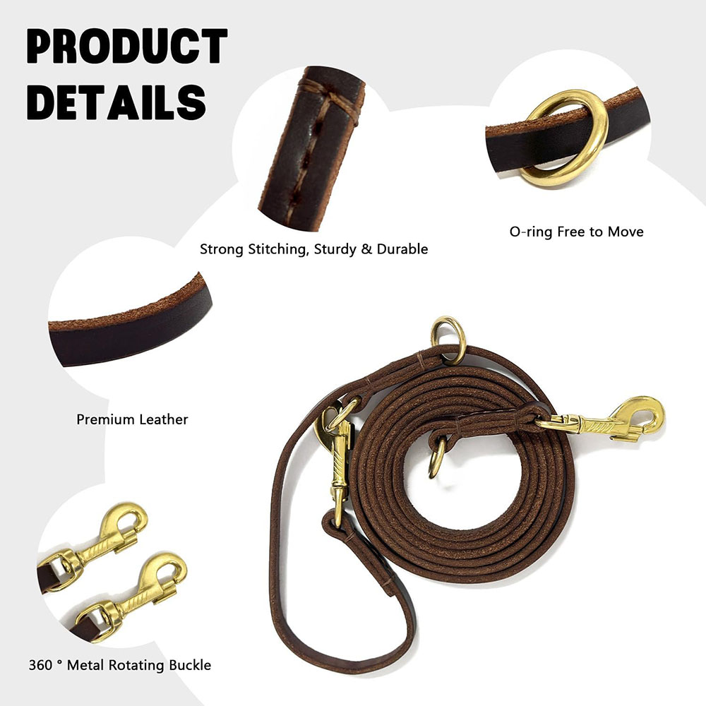 Multifunctionele leren hondenr - Leather Strap Quick Release recensie en prijs