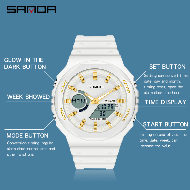 SANDA Top Luxe heren Quartz Ho - Seiko Watch 5 Sports recensie en prijs
