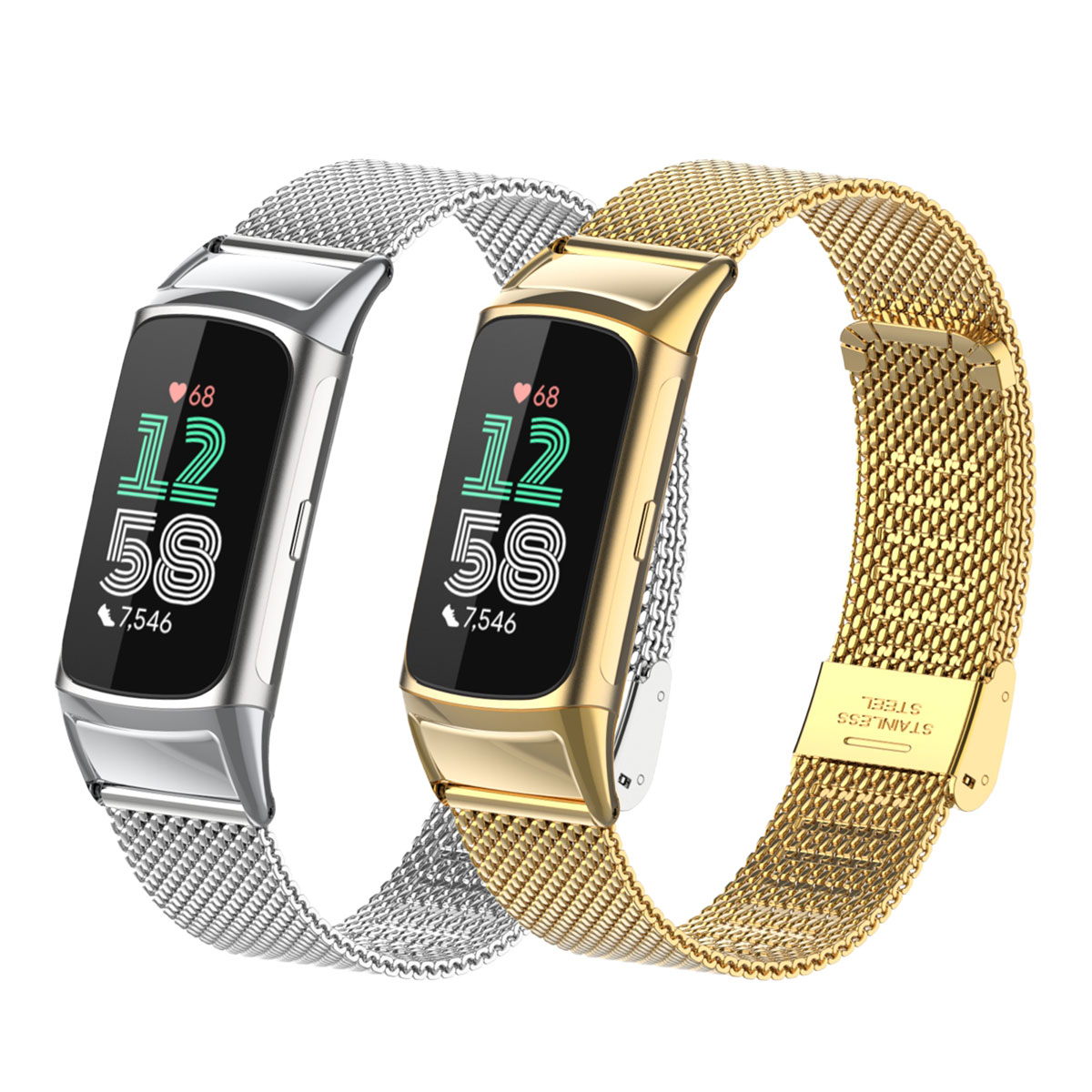 Geschikt voor Fitbit Charge 5/ - Mesh Strap Metal recensie en prijs