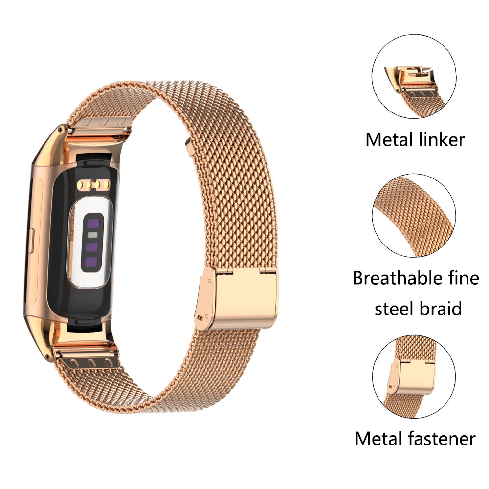 Geschikt voor Fitbit Charge 5/ - Mesh Strap Metal recensie en prijs