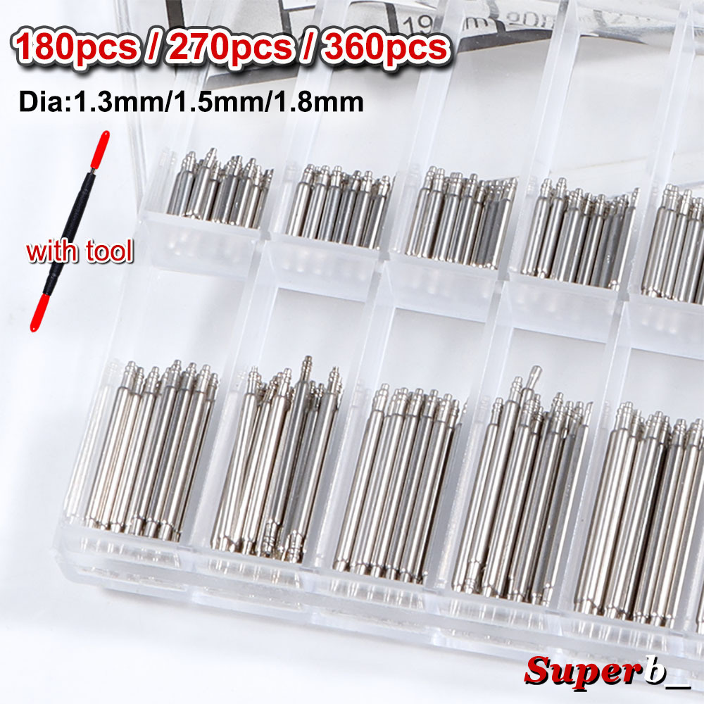 360 stuks Dia 1.3mm/1.5mm/1.8m - Spring Bar Tool Set recensie en prijs