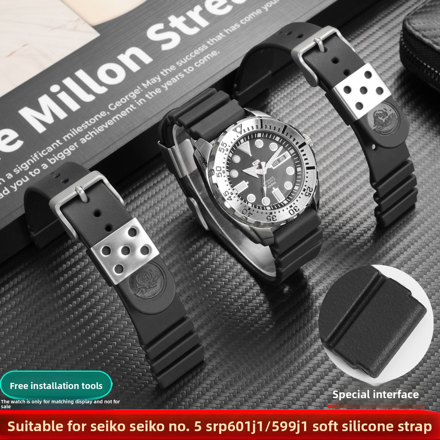 22mm siliconen horloge band Vo - Seiko Watch 5 Sports recensie en prijs