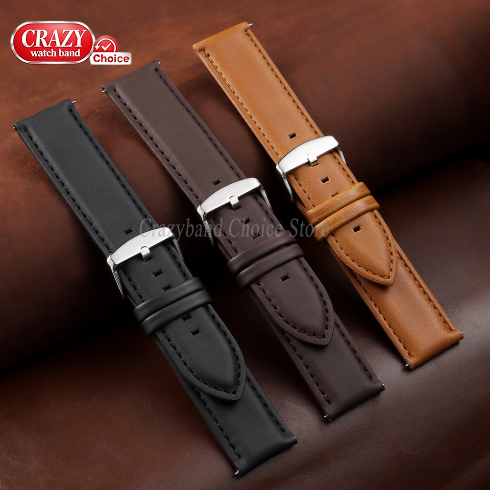 Olie Wax Koeienhuid Horlogeban - Leather Strap Quick Release recensie en prijs