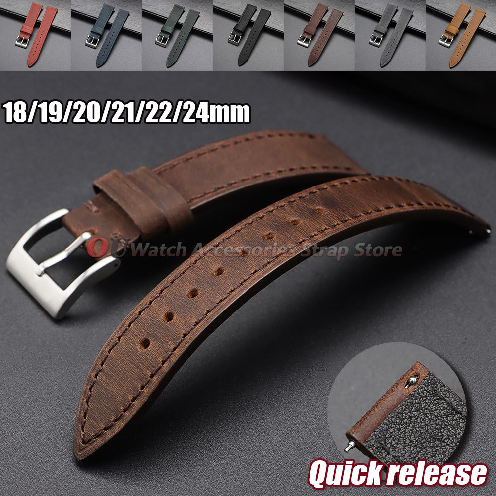 18mm 19mm 20mm 21mm 22mm 24mm  - Leather Strap Quick Release recensie en prijs